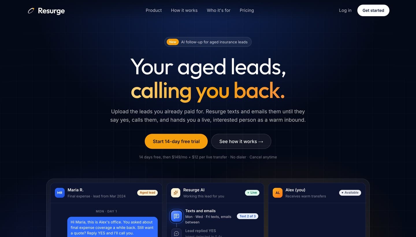 Resurge: your aged leads, calling you back